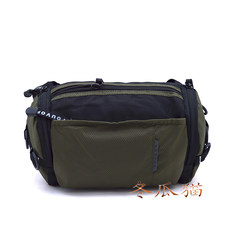 Red fox canvas bag, male bag, single shoulder, shoulder bag, chest bag, business trend leisure bag, outdoor super light bag riding Army green