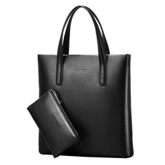 Handbags, men's upright paragraph, simple business briefcase, Korean tide men's shoulder bag, casual leather, men's bag black