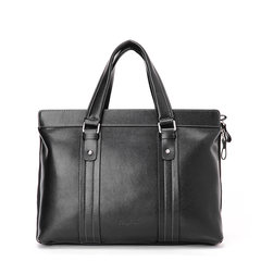 Any door and vintage men's business casual Computer Briefcase Bag portable Shoulder Satchel Bag black