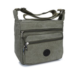 Vintage men Bag Canvas Shoulder Korean fashion messenger backpack outdoor leisure bag bag new students Army green