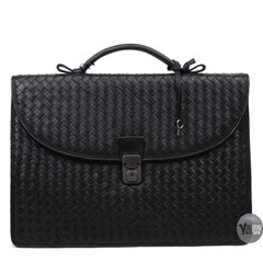 New brand classic handbags, briefcases, men's Woven business bags, hand woven patterns, men's bags tide black
