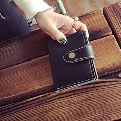 Short purse, ladies short, 80 percent off retro, simple, slim, zero wallet, 2017, Europe and America new small fresh Mini Bag black
