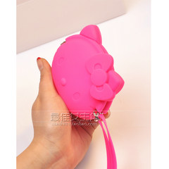 The new Korean HELLO KITTY silicone purse female Coin Bag Purse Korea lovely cat Rose red