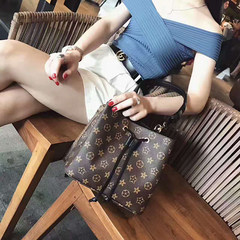 2017, the fall of the new style of old colors, pumping buckets, bags, casual fashion, a single shoulder oblique Bag, large capacity women's bags Black tuba