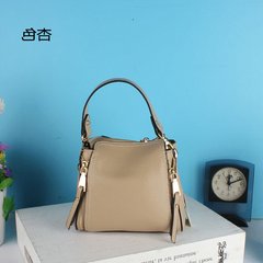 Is the Korean version of the new 2017 brand Handbag Shoulder Bag Satchel Mini bucket bag small bag Semipermeable Silver