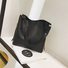 2017 new bag handbag Korean all-match bucket bag bag all-match simple diagonal shopping bag black