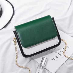 Small bag 2017 summer new Korean fashion all-match Satchel Bag chain Mini color bag Color green quality assurance