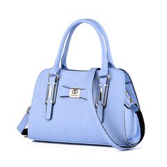 The new Boston package bag all-match female bag buckle embossed Chain Bag Satchel bags special offer Po cool pack light blue