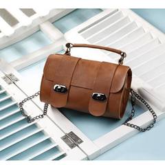 The chain of small bag shoulder bag women new summer 2016 Korean students Satchel Handbag all-match female personality Light brown