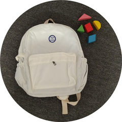 Korean ulzzang korean version, campus retro college wind, soft, portable schoolbag, backpack, shoulder bag, female package Nylon white light