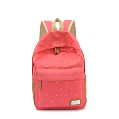 Female backpack, leisure mother, mummy bag, large capacity multifunctional student book, canvas travel bag manufacturer Watermelon Red