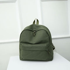 2016, Japan and Korea Canvas Shoulder Bag, leisure bag, solid bag, travel bag, lovers tide, small, fresh and simple Army green