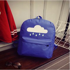 Korean new backpack winter rain canvas bag bag bag simple bulk bag for middle school students Raindrop blue