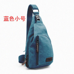 Hot new chest pack men's canvas Satchel Bag retro riding leisure bag bag bag bag trend Trumpet blue