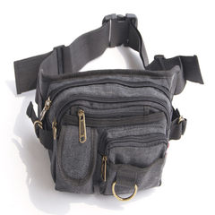 Mabodo function men's purse, outdoor riding sports bag, Korean tide pack, chest bag, leisure bag, canvas bag black