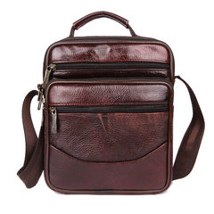 A man bag bag business vertical portable shoulder bag messenger bag bag handbag briefcase male Backpack Medium dark brown