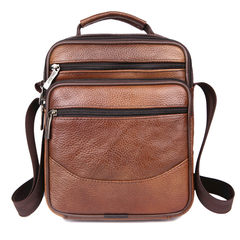A man bag bag business vertical portable shoulder bag messenger bag bag handbag briefcase male Backpack Medium light brown
