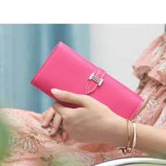 Edition large capacity multi-function bag, female hand bag, zero purse 2017, new lady wallet long Japanese and Korean Rose red