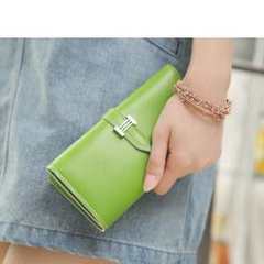 Edition large capacity multi-function bag, female hand bag, zero purse 2017, new lady wallet long Japanese and Korean Green, fresh and green