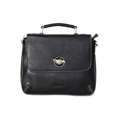 Tibet pimp new leather casual fashion handbag Crossbody Bag Leather 953953 peony press black