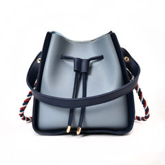 New handbag 2017 Mini bucket bag all-match summer tide fashion picture bag Crossbody Bag portable Japan color blue