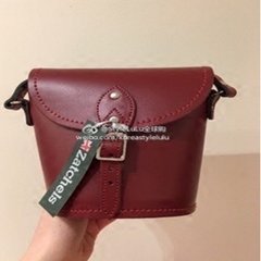 Spot zatchels, Cambridge bag, British purchasing, Barrel, mushroom, leather, hand bag Spot Oxblood wine red buckle