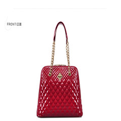 Purchasing FION/ new leather color leisure Fion lattice chain shoulder bag VDF/BUR/11A Bordeaux
