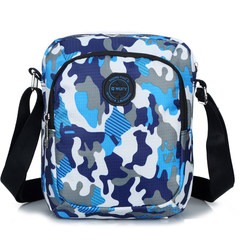 Autumn new camouflage outdoor Shoulder Bag Handbag Crossbody Bag bag fashion leisure travel bag waterproof Backpack Sky blue