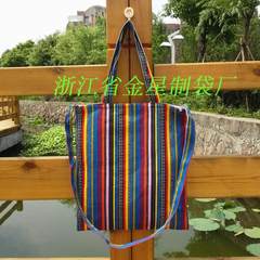Handmade cloth bag female Bag Canvas Shoulder Bag Messenger Bag Shopping bag bag wholesale Green Portable New strip with three zips