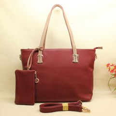 Song 2014 authentic Korean version of the new handbag shoulder bag hand cross exhale with leather 9013 Red wine / apricot