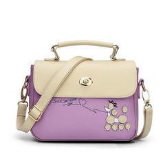 Ms. small bag 2017 new small bag handbag shoulder bag handbag Crossbody Bag cartoon spring tide. violet