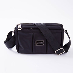 Small new nylon Crossbody Bag tide Leisure Canvas Bag Shoulder double zipper diagonal Mini package Oxford cloth bag black