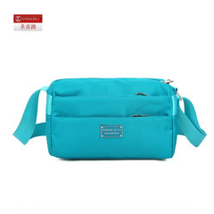 Women's bags, 2016 shoulder bags, women's shoulder bags, women's canvas travel, shoulder shoes, small cloth bags Lake blue