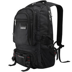 Famous deer authentic backpack, male computer bag, high school student bag, Korean version of 15.6 inch sports backpack tide Black, portable edition