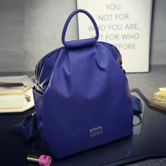 The new backpack bag with three Oxford cloth waterproof nylon cloth handbag fashion Korean tide chest Navy Blue