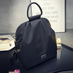 The new backpack bag with three Oxford cloth waterproof nylon cloth handbag fashion Korean tide chest black