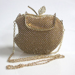 2017 new Handbag Shoulder Messenger Bag small female Mini all-match chain bag fashion handbag Apple Dinner Bag Golden