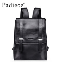 Fashionable shoulder bag, men's ladies, leather bags, men's bags, casual men's bags, Baotou leather business bags black