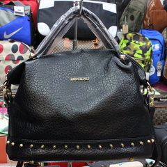 New Diebold long BDH-15257 Black / Bronze Leather Fashion Shoulder Handbag black