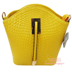New handbag shoulder bag leather shell spring tide medium Korean portable Crossbody Mini spring and summer fashion yellow
