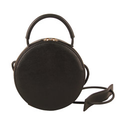 Original Vintage Leather Shoulder Messenger bun art fan Mini Suren Sen female handmade leather bags of apple black