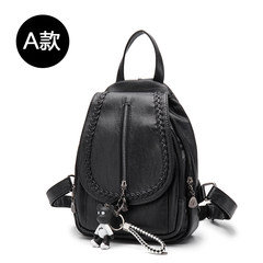 Backpack backpack female tide small bag 2017 new summer ladies personality Korean all-match dual-purpose chest pack Mini Pack A [black shoulder bag]