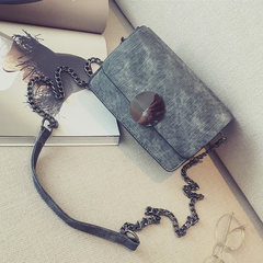 2017 new summer bag chain mini small Satchel Bag Korean minimalist all-match small fresh bag gray
