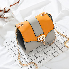 2017 new handbag Crossbody Bag female Korean tide summer all-match mini small chain bag bag bag Orange ash: spell color