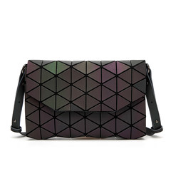 2017 Korea new geometric lattice messenger bag Korean colorful Mini envelopes chain small bag handbag Colorful color