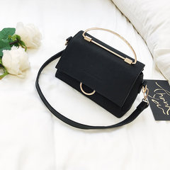2017 summer new frosted ring retro casual small bag handbag simple all-match Shoulder Messenger Bag tide black