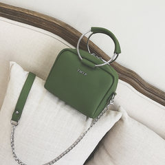 Lady bags 2017 new spring and summer trend of Korean chain ring fashion bags handbag shoulder bag green