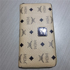 MEM fashion Korean single pull wallet printing long hand bag bag lady handbag business 1001 Beige