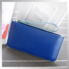 2016, the new version of the Korean purse, long ladies purse, hand bag, zero wallet, mobile phone bag, soft face wallet, wallet Navy Blue