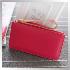 2016, the new version of the Korean purse, long ladies purse, hand bag, zero wallet, mobile phone bag, soft face wallet, wallet Rose red
